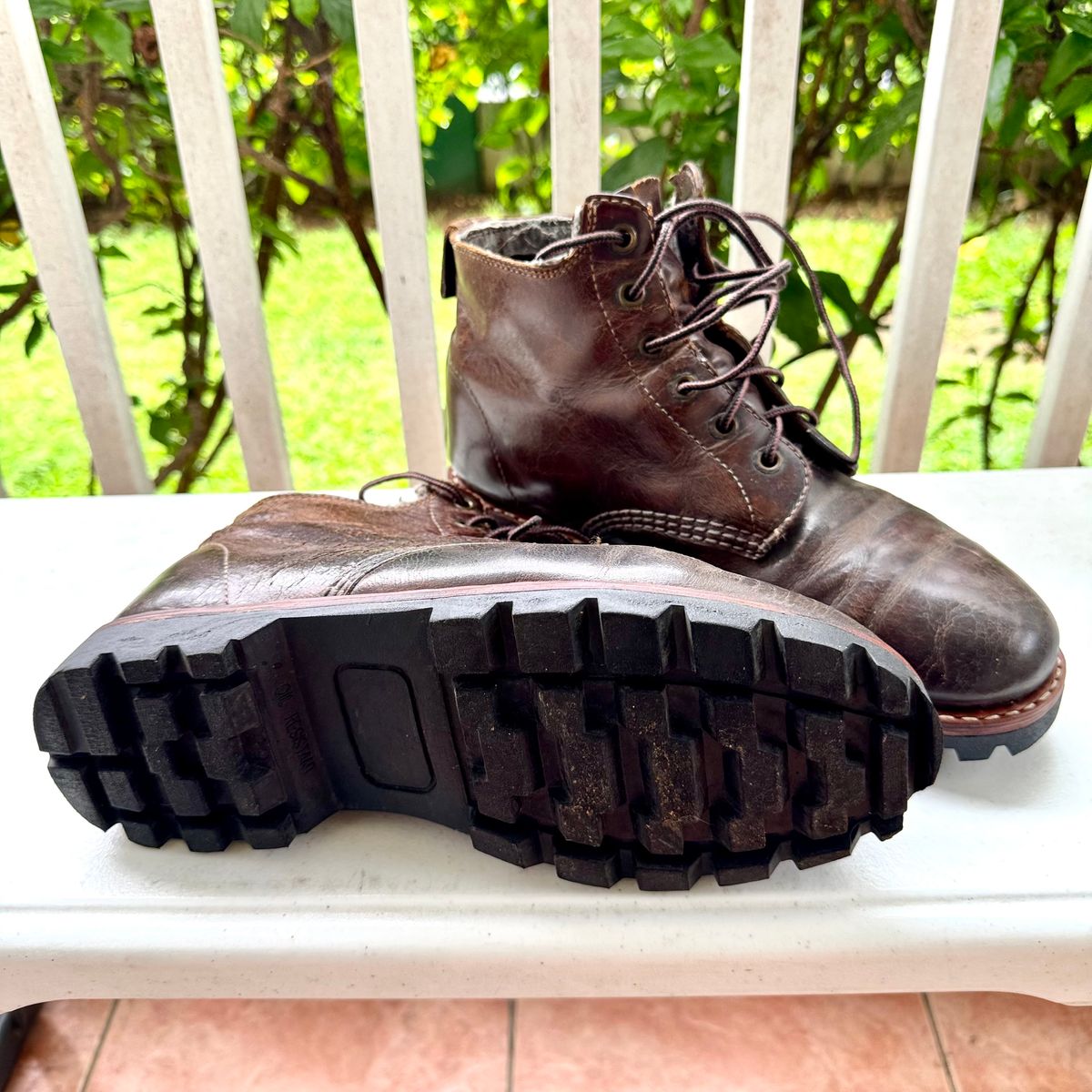 Photo by stinkypatina on August 22, 2025 of the Dr. Martens 939 Ben in Dark Brown Crazy Horse.