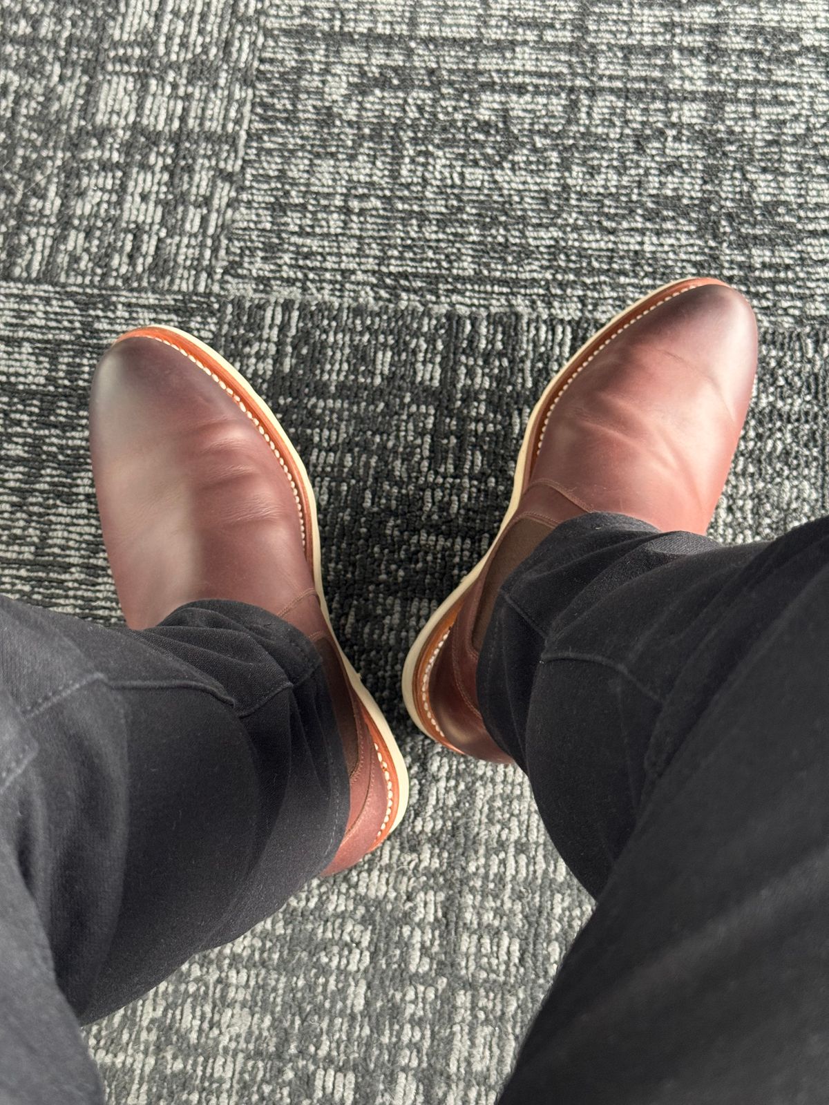 Photo by stinkypatina on June 9, 2025 of the Tecovas The Luke in Cognac Bovine.
