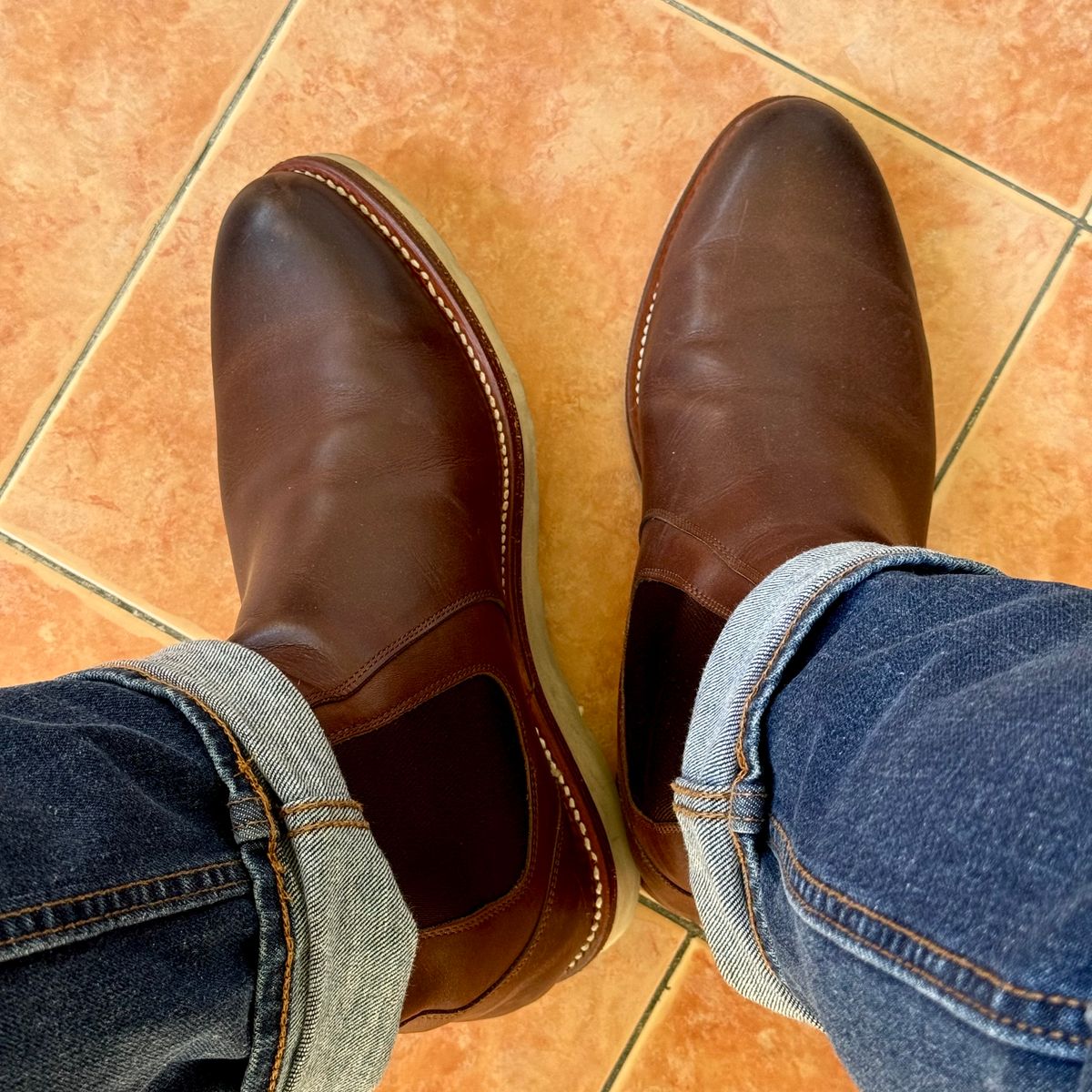 Photo by stinkypatina on June 21, 2026 of the Tecovas The Luke in Cognac Bovine.