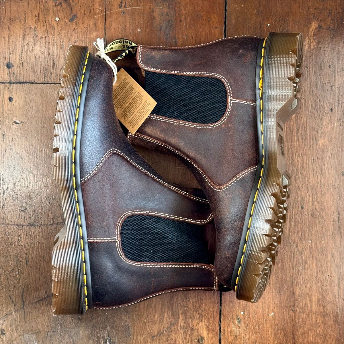 Photo by stinkypatina on May 4, 2026 of the Dr. Martens 2976 Made In England in Rustic Brown Wax Commander.