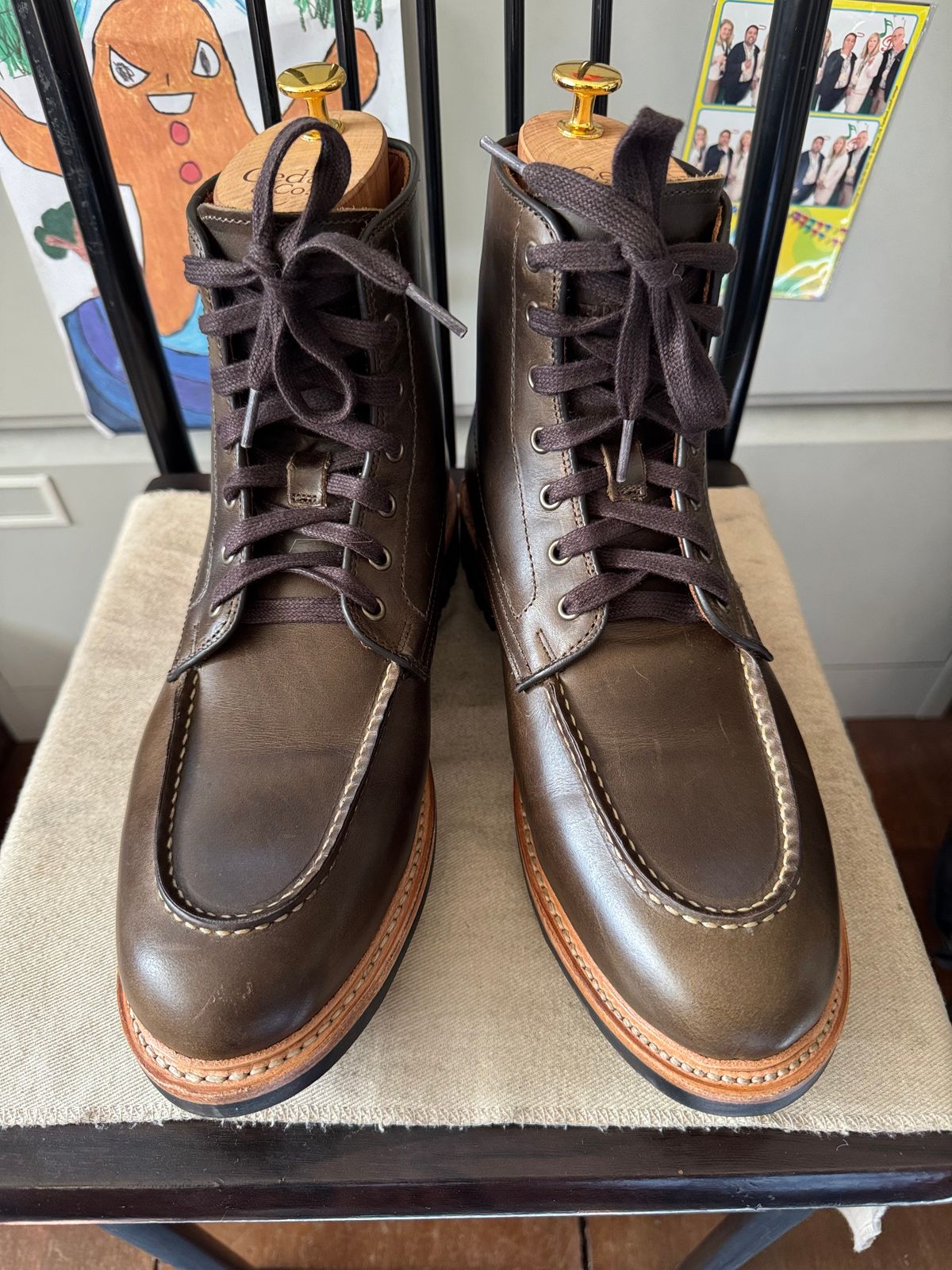 Photo by stinkypatina on May 23, 2025 of the Allen Edmonds Carter in Teak Waterproof.