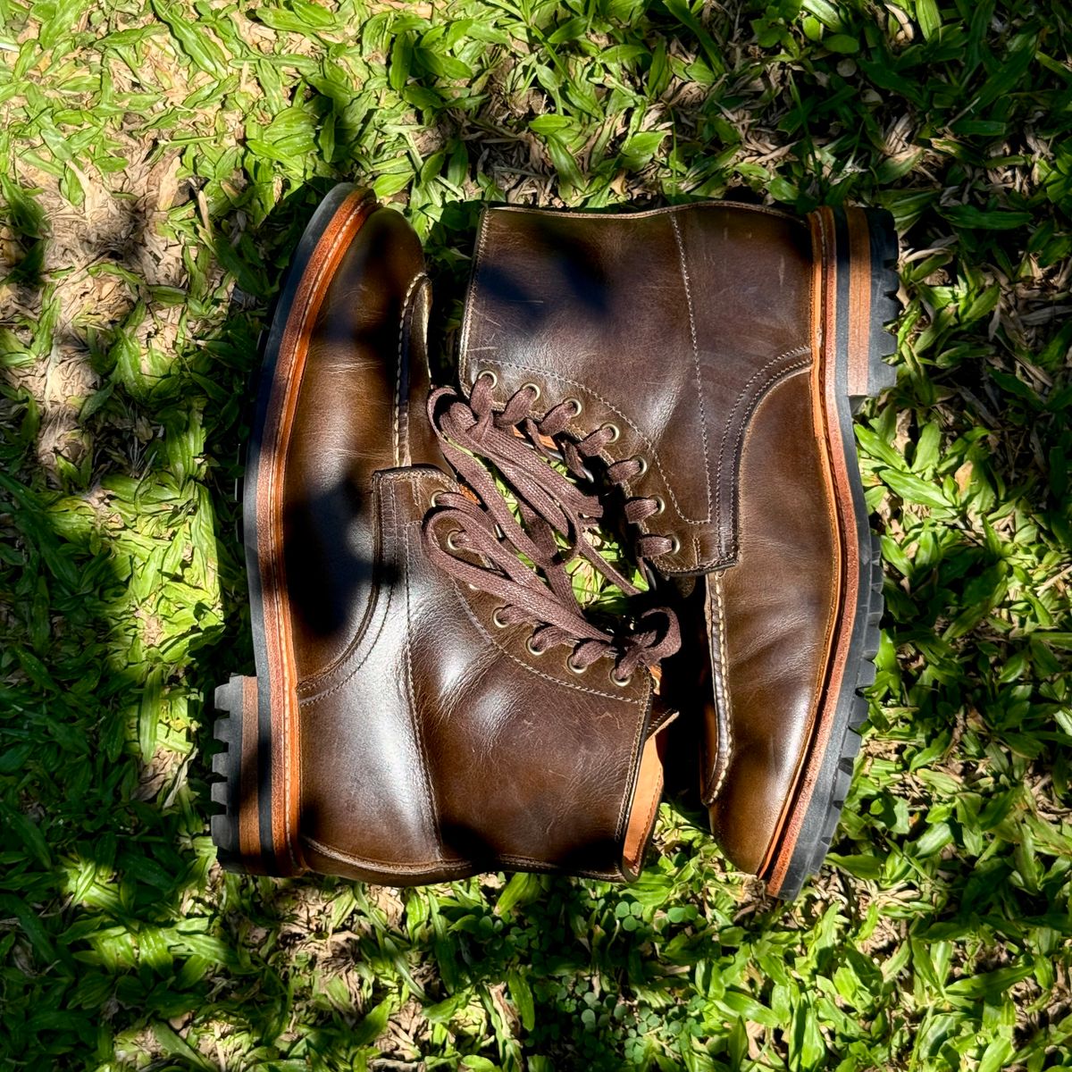 Photo by stinkypatina on June 21, 2026 of the Allen Edmonds Carter in Teak Waterproof.
