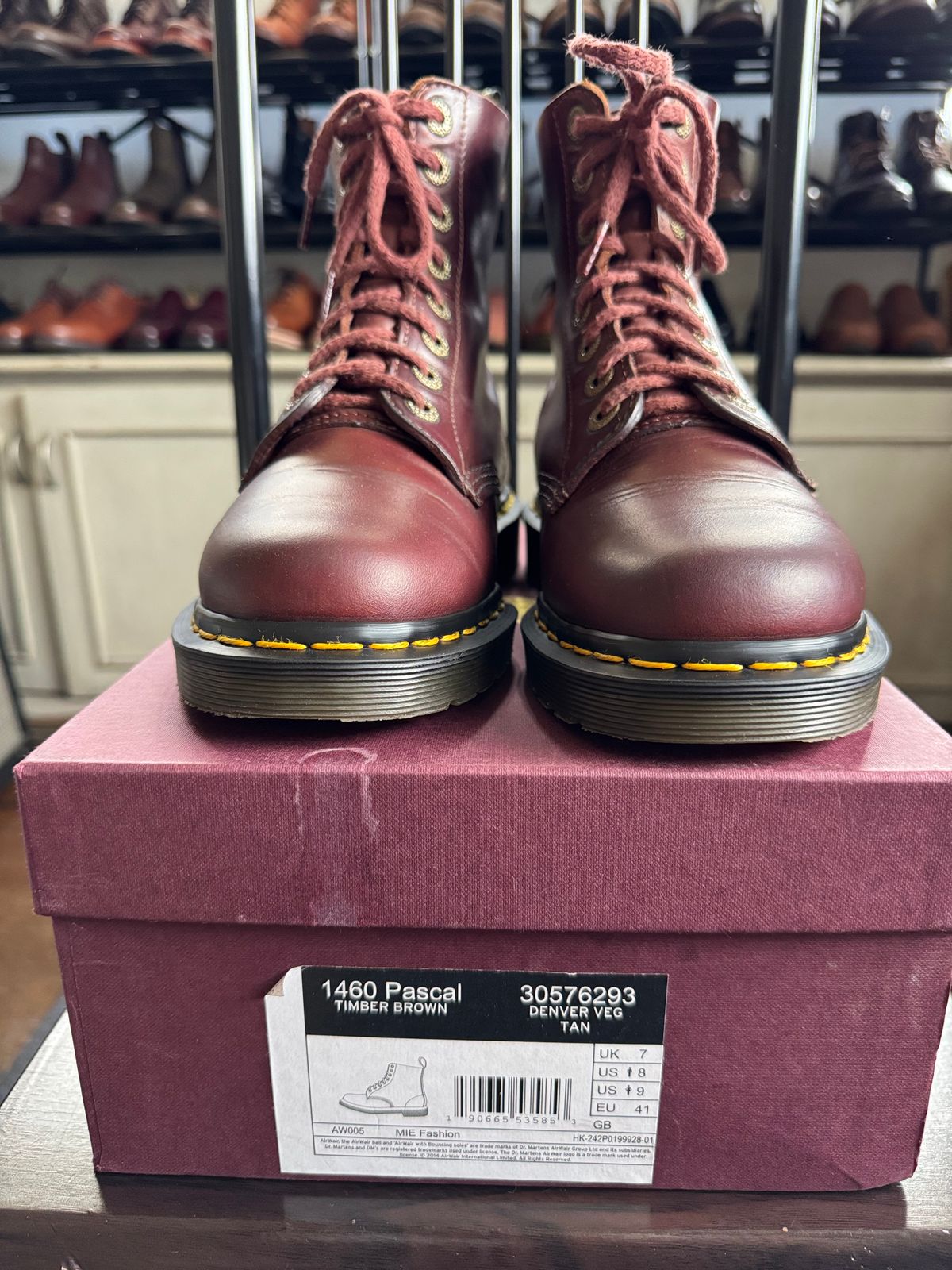 Photo by stinkypatina on July 6, 2025 of the Dr. Martens 1460 Pascal Made In England in Horween Denver Leather.