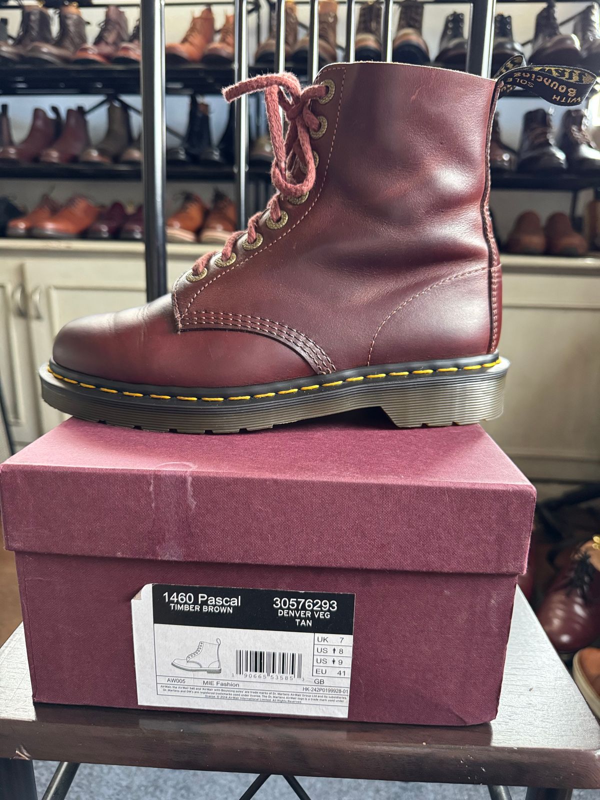 Photo by stinkypatina on July 6, 2025 of the Dr. Martens 1460 Pascal Made In England in Horween Denver Leather.