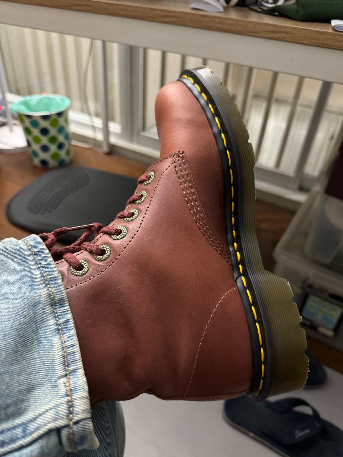Photo by stinkypatina on January 16, 2024 of the Dr. Martens 1460 Pascal Made In England in Horween Denver Leather.