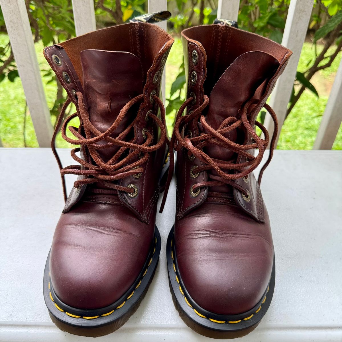 Photo by stinkypatina on August 7, 2025 of the Dr. Martens 1460 Pascal Made In England in Horween Denver Leather.
