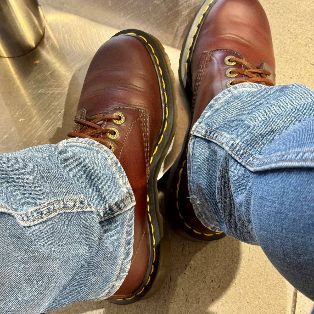 Photo by stinkypatina on August 7, 2025 of the Dr. Martens 1460 Pascal Made In England in Horween Denver Leather.