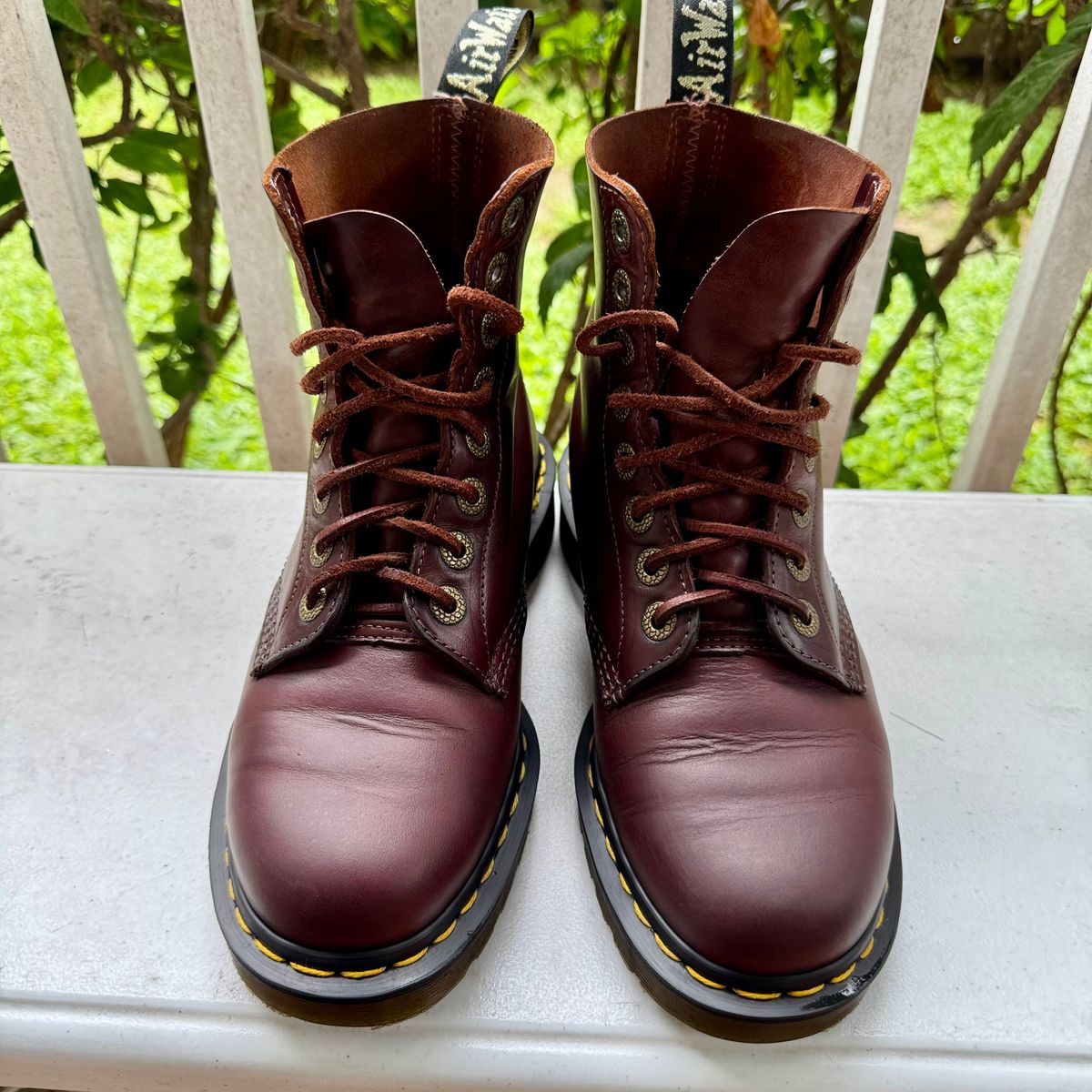 Photo by stinkypatina on September 23, 2025 of the Dr. Martens 1460 Pascal Made In England in Horween Denver Leather.