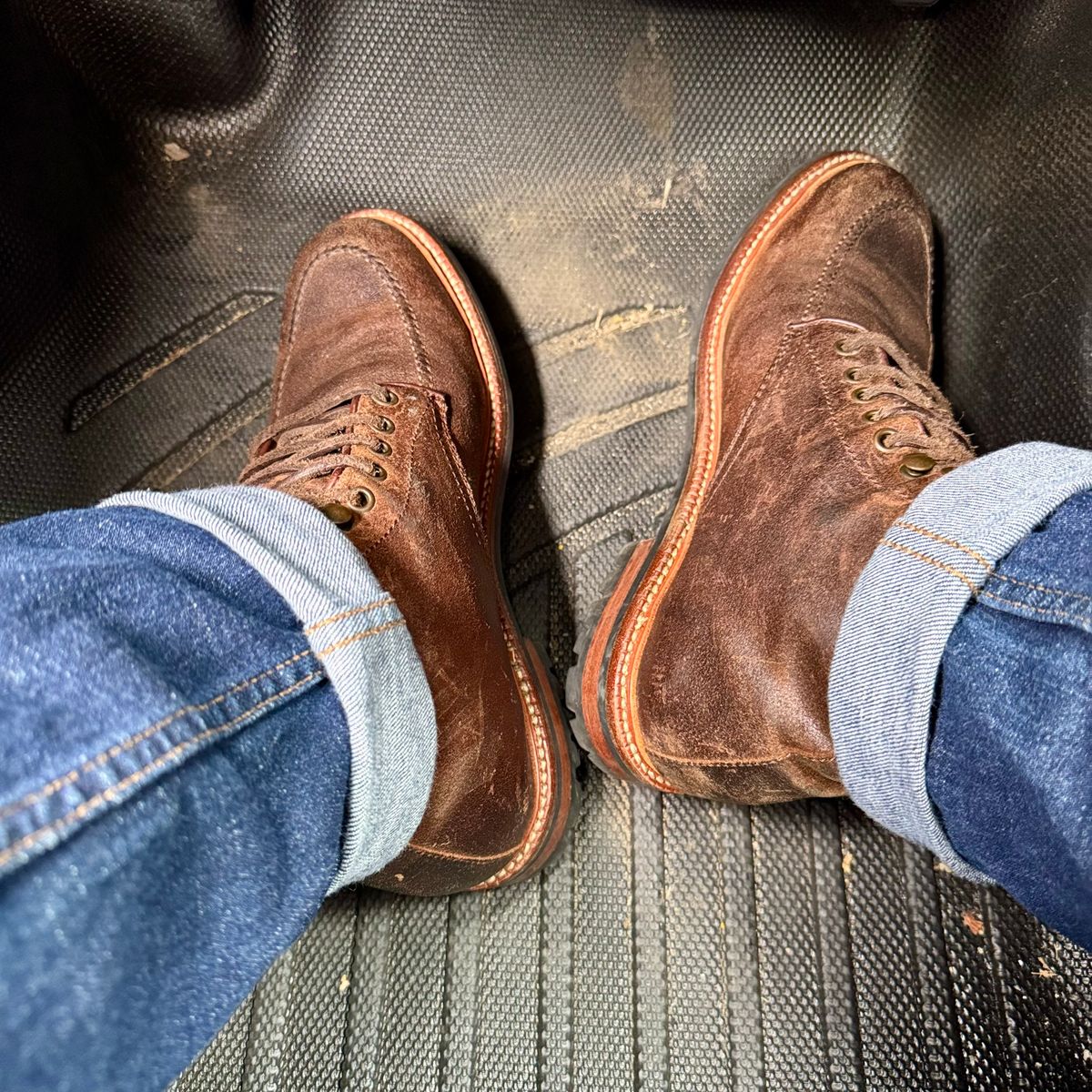 Photo by stinkypatina on September 10, 2025 of the Parkhurst The Niagara in C.F. Stead Light Brown Waxy Commander Suede.