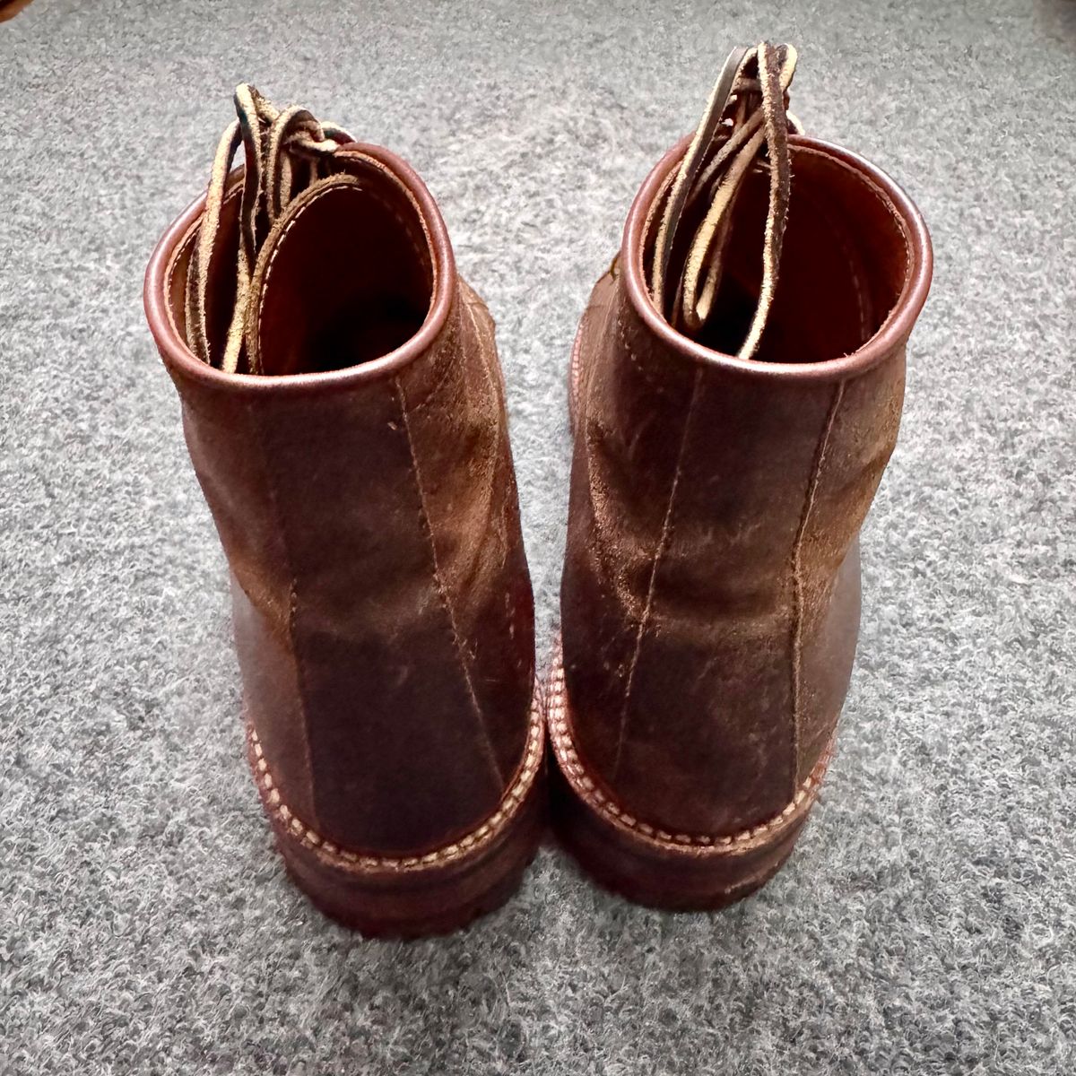 Photo by stinkypatina on November 8, 2025 of the Parkhurst The Niagara in C.F. Stead Light Brown Waxy Commander Suede.