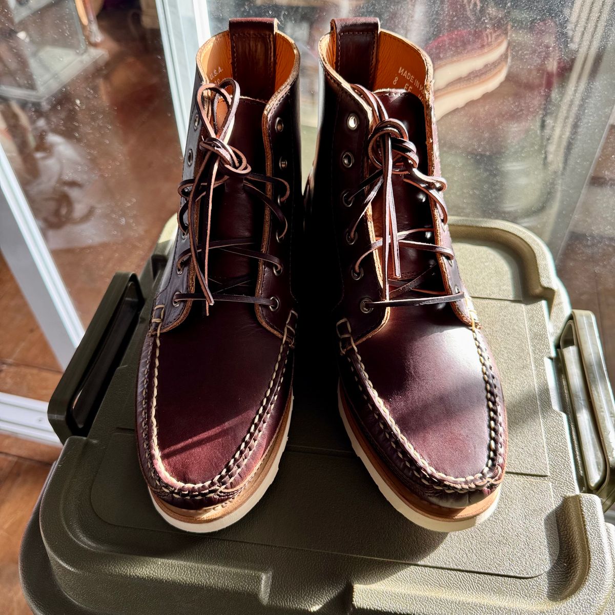 Photo by stinkypatina on December 12, 2025 of the Rancourt & Co. Harrison Boot Redux in Rancourt & Co. Heritage Brown.