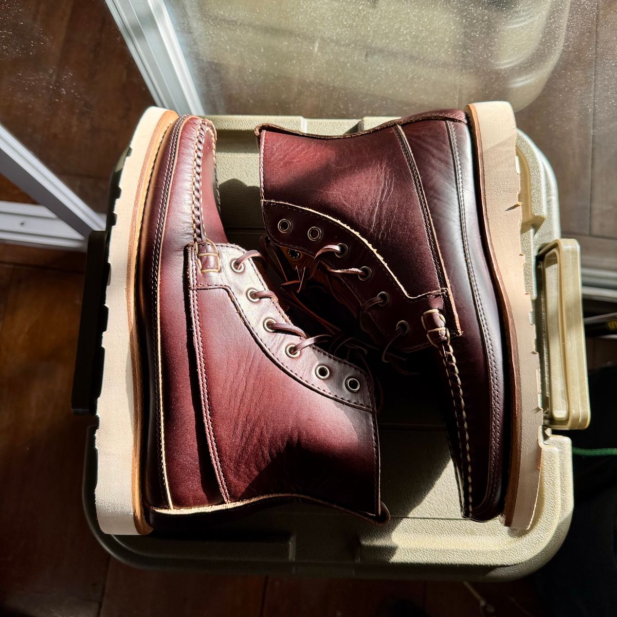 Photo by stinkypatina on December 12, 2025 of the Rancourt & Co. Harrison Boot Redux in Rancourt & Co. Heritage Brown.