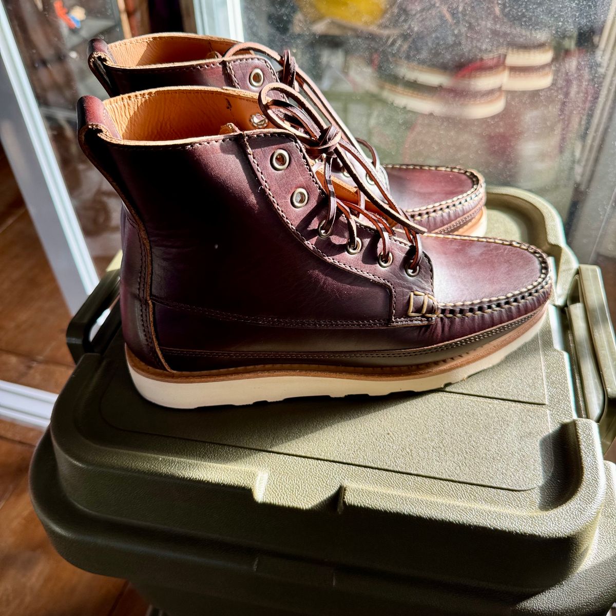 Photo by stinkypatina on December 12, 2025 of the Rancourt & Co. Harrison Boot Redux in Rancourt & Co. Heritage Brown.