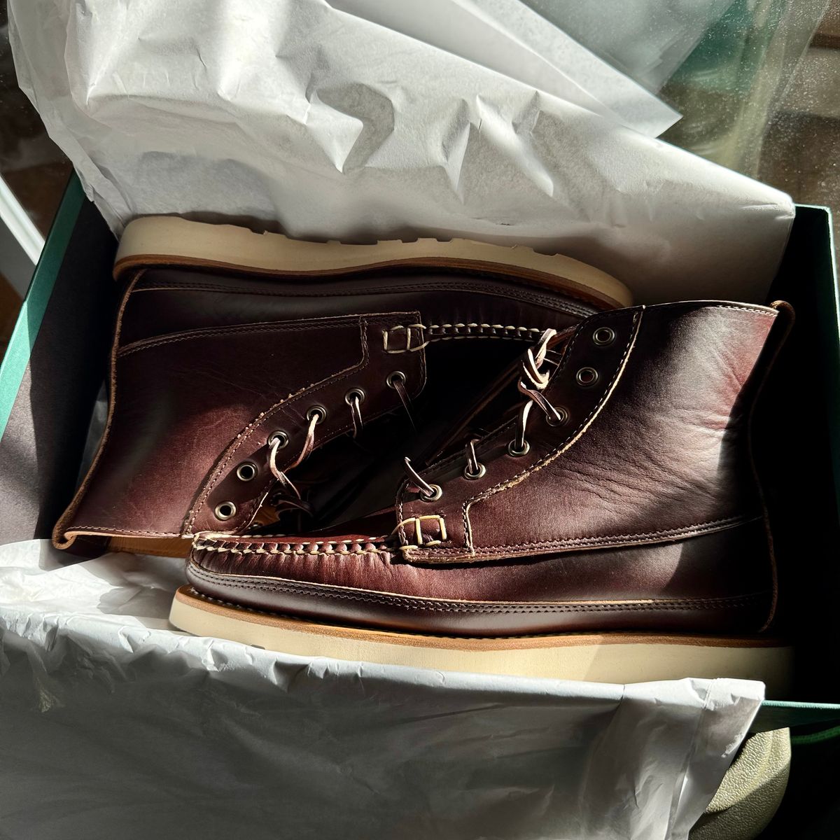 Photo by stinkypatina on December 12, 2025 of the Rancourt & Co. Harrison Boot Redux in Rancourt & Co. Heritage Brown.