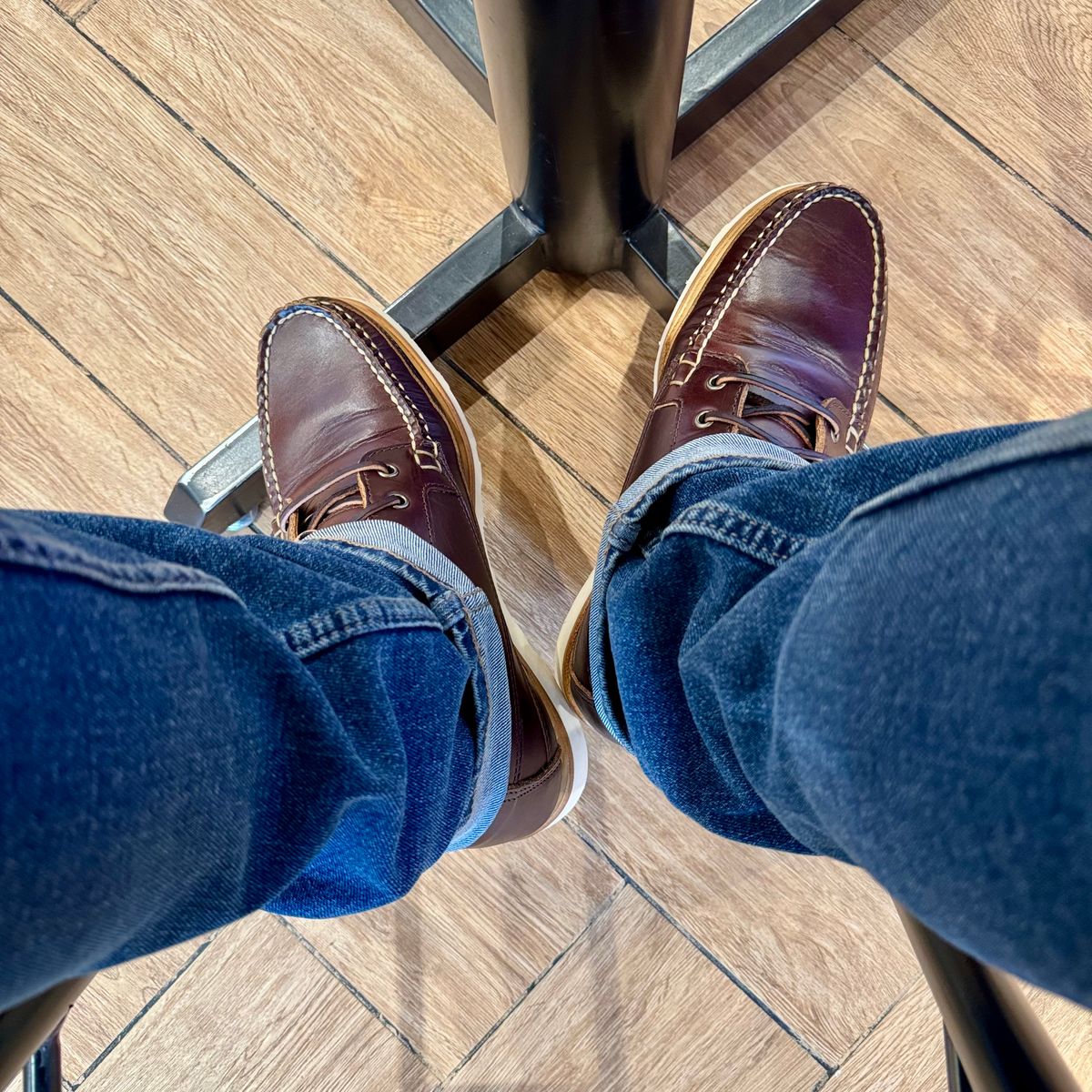 Photo by stinkypatina on December 15, 2025 of the Rancourt & Co. Harrison Boot Redux in Rancourt & Co. Heritage Brown.