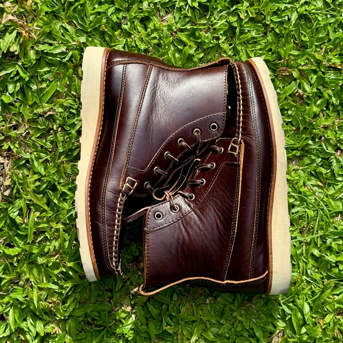 Photo by stinkypatina on July 9, 2026 of the Rancourt & Co. Harrison Boot Redux in Rancourt & Co. Heritage Brown.