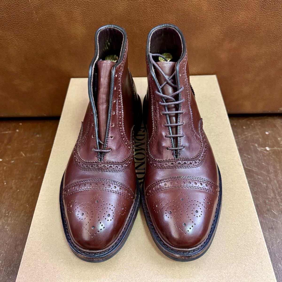 Photo by stinkypatina on March 19, 2026 of the Allen Edmonds Hamilton in Dark Chili Calfskin.