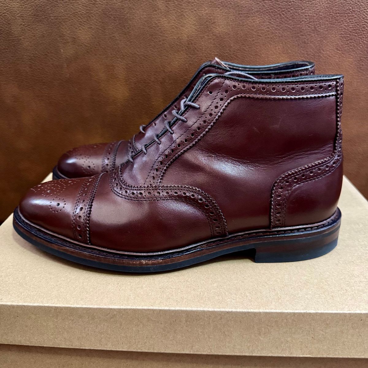 Photo by stinkypatina on March 19, 2026 of the Allen Edmonds Hamilton in Dark Chili Calfskin.