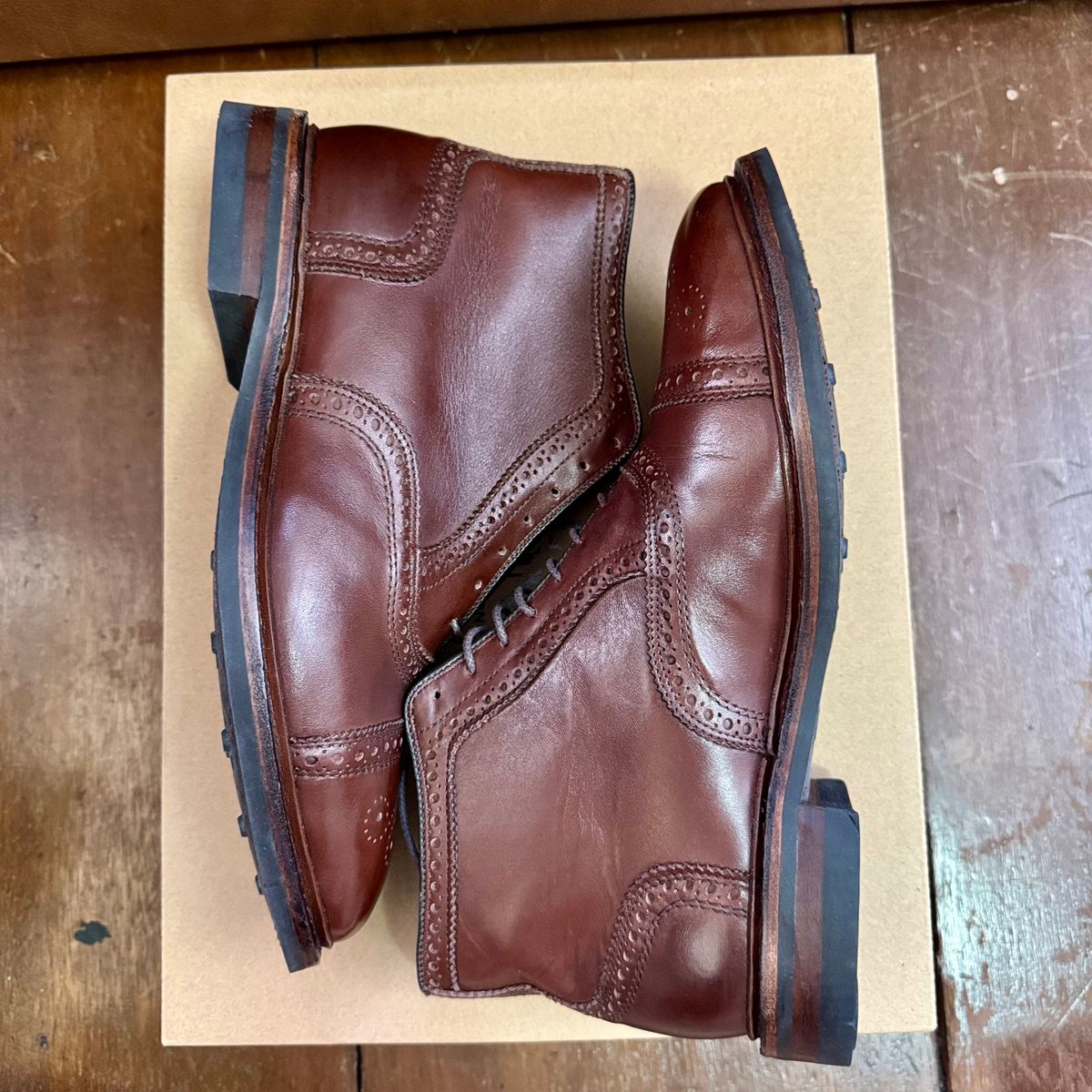 Photo by stinkypatina on March 19, 2026 of the Allen Edmonds Hamilton in Dark Chili Calfskin.