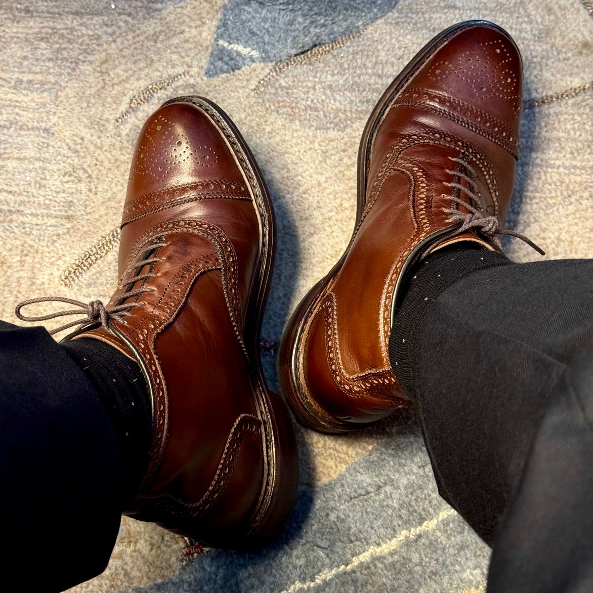 Photo by stinkypatina on March 27, 2026 of the Allen Edmonds Hamilton in Dark Chili Calfskin.