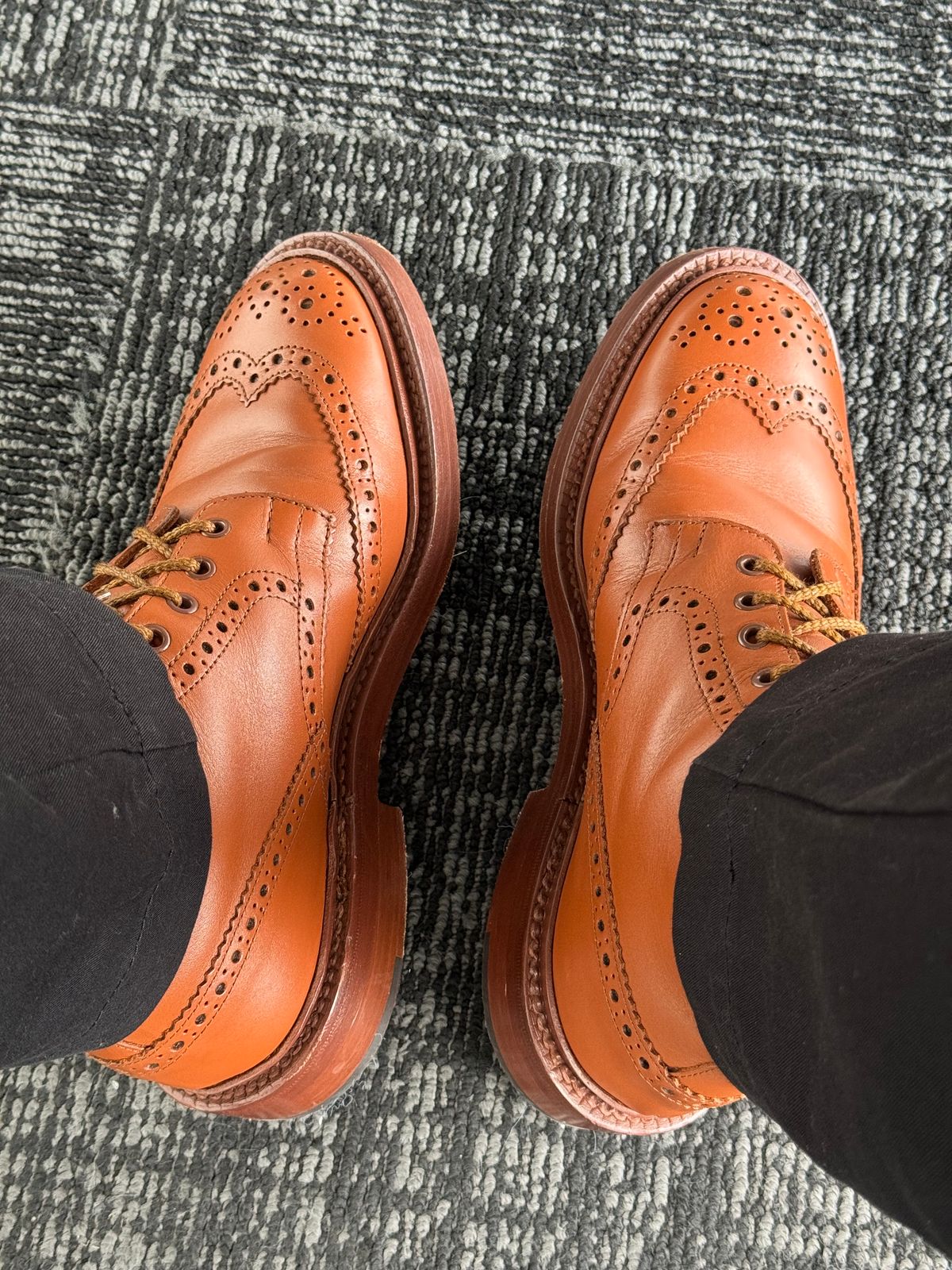 Photo by stinkypatina on April 29, 2025 of the Tricker's Stow Country Boot in C-Shade Tan.