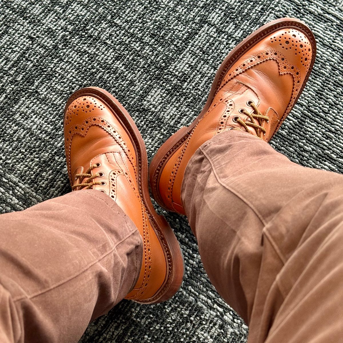 Photo by stinkypatina on August 20, 2025 of the Tricker's Stow Country Boot in C-Shade Tan.