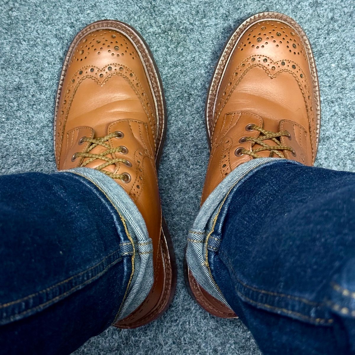 Photo by stinkypatina on October 7, 2025 of the Tricker's Stow Country Boot in C-Shade Tan.