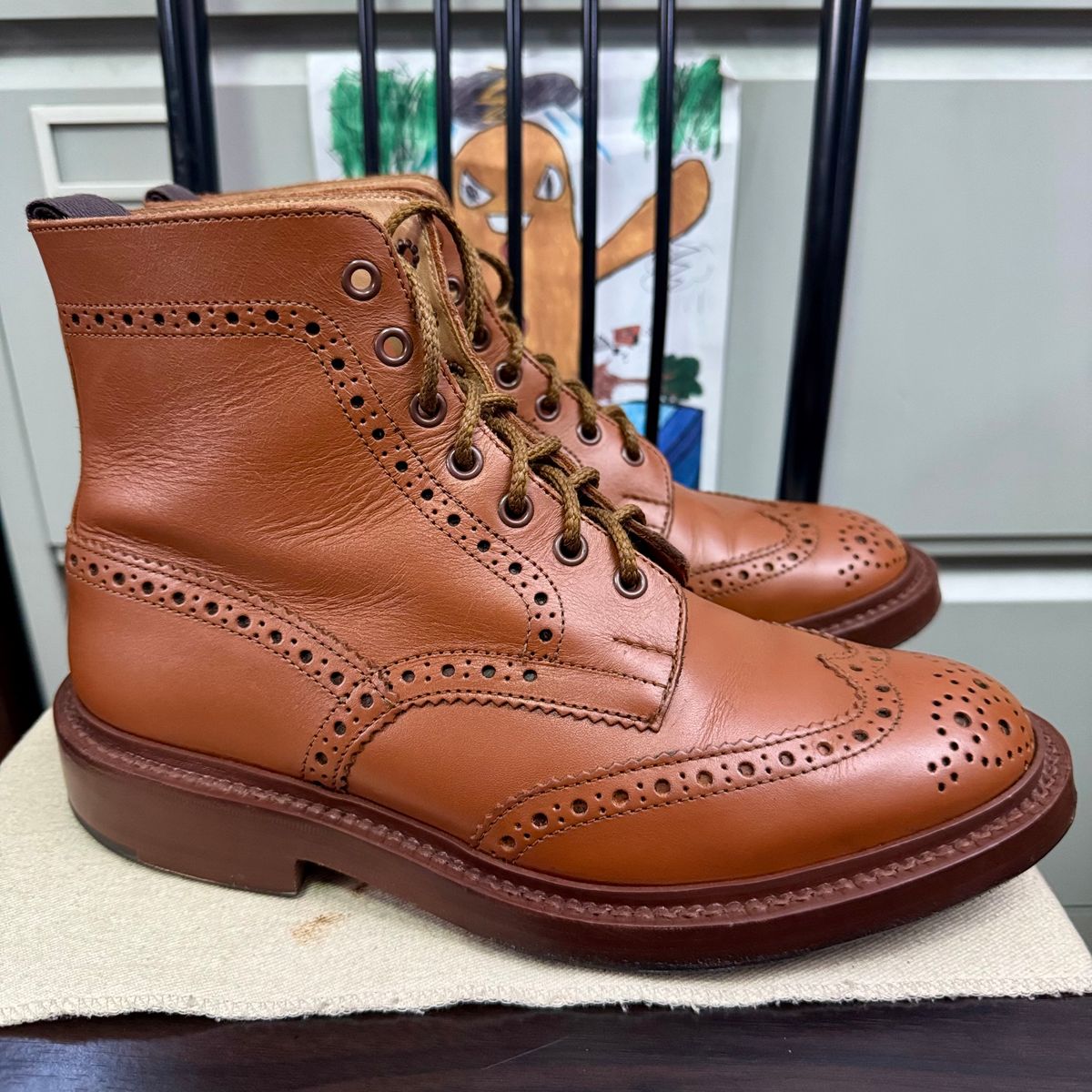 Photo by stinkypatina on October 7, 2025 of the Tricker's Stow Country Boot in C-Shade Tan.