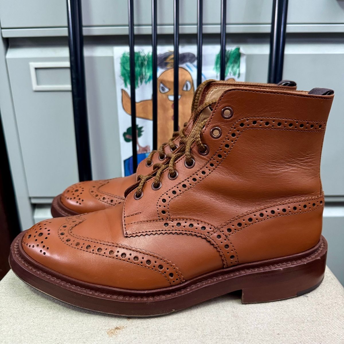 Photo by stinkypatina on October 7, 2025 of the Tricker's Stow Country Boot in C-Shade Tan.