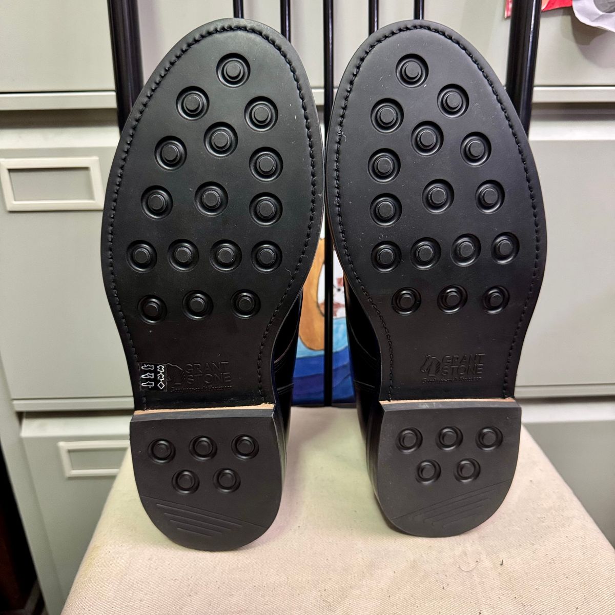 Photo by stinkypatina on November 13, 2025 of the Grant Stone Diesel Boot in Horween Black Chromexcel.