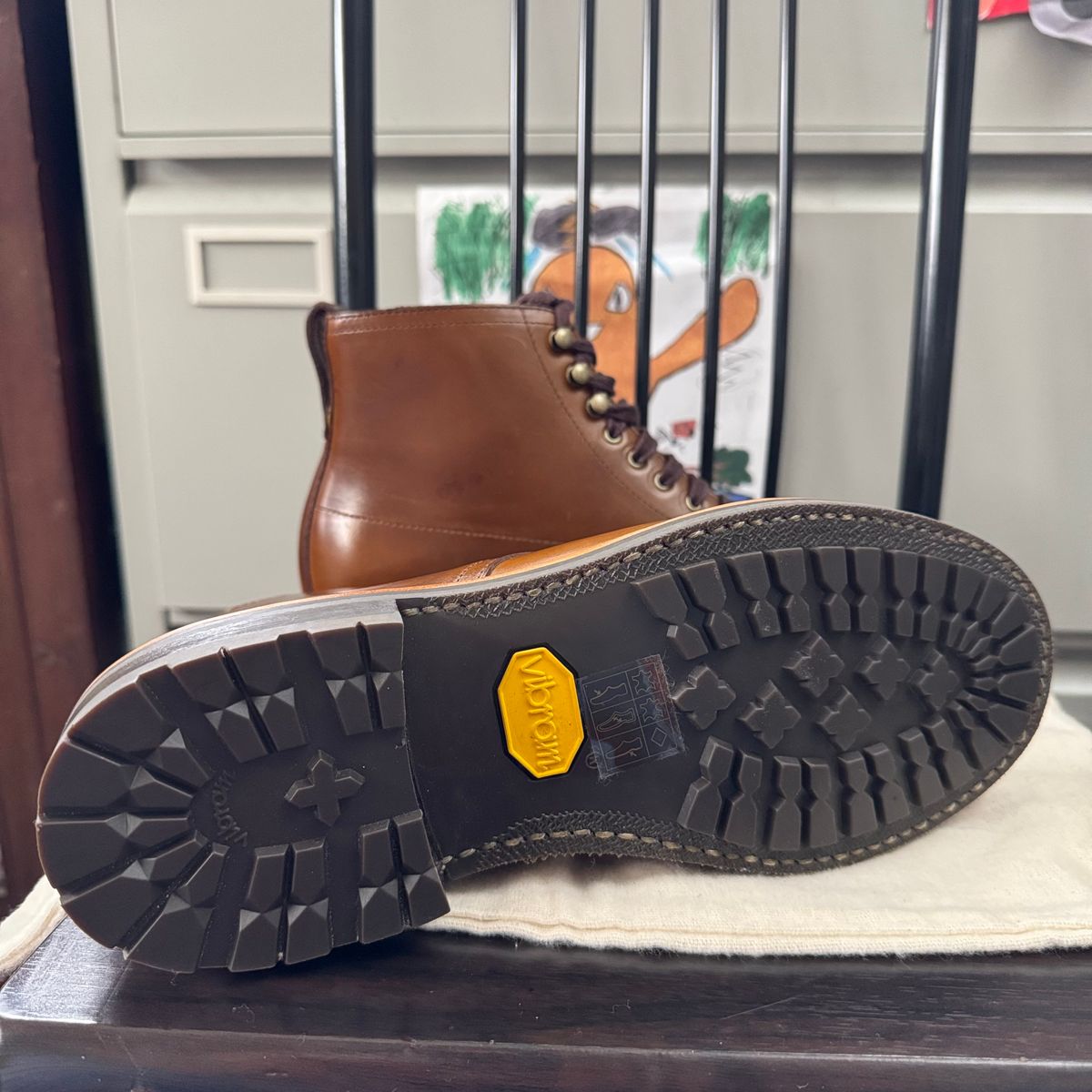 Photo by stinkypatina on August 13, 2025 of the J.Crew Kenton Pacer Boots in Horween Chromexcel.