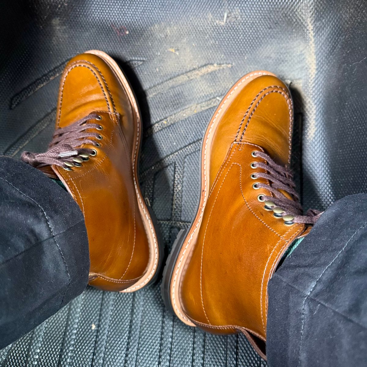 Photo by stinkypatina on August 27, 2025 of the J.Crew Kenton Pacer Boots in Horween Chromexcel.