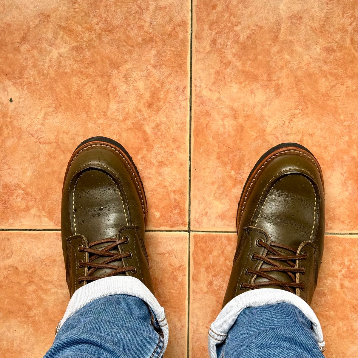Photo by stinkypatina on July 24, 2025 of the Red Wing 6-Inch Classic Moc in S.B. Foot Alpine Portage.