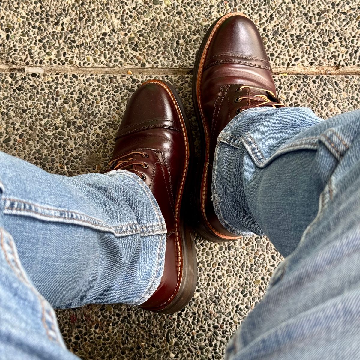 Photo by stinkypatina on August 18, 2025 of the Thursday Captain in Brown Thursday Chrome.