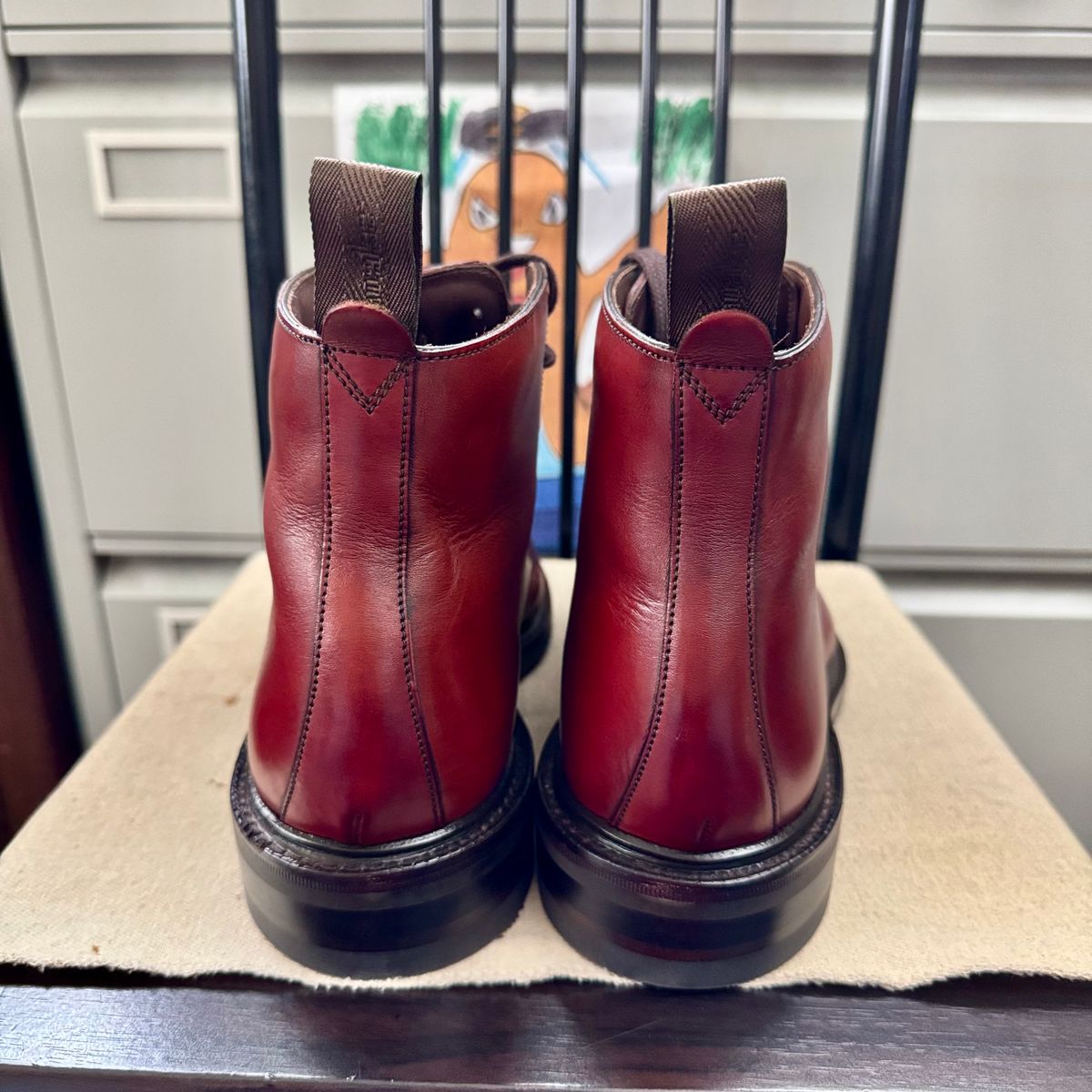 Photo by stinkypatina on August 25, 2025 of the Loake Gisbourne in Seared Mahogany Calf.