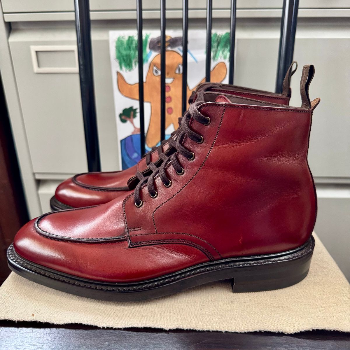 Photo by stinkypatina on August 25, 2025 of the Loake Gisbourne in Seared Mahogany Calf.