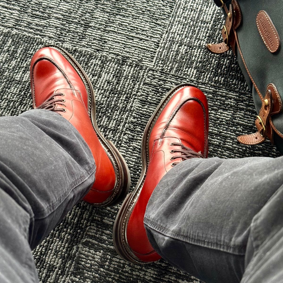 Photo by stinkypatina on September 1, 2025 of the Loake Gisbourne in Seared Mahogany Calf.