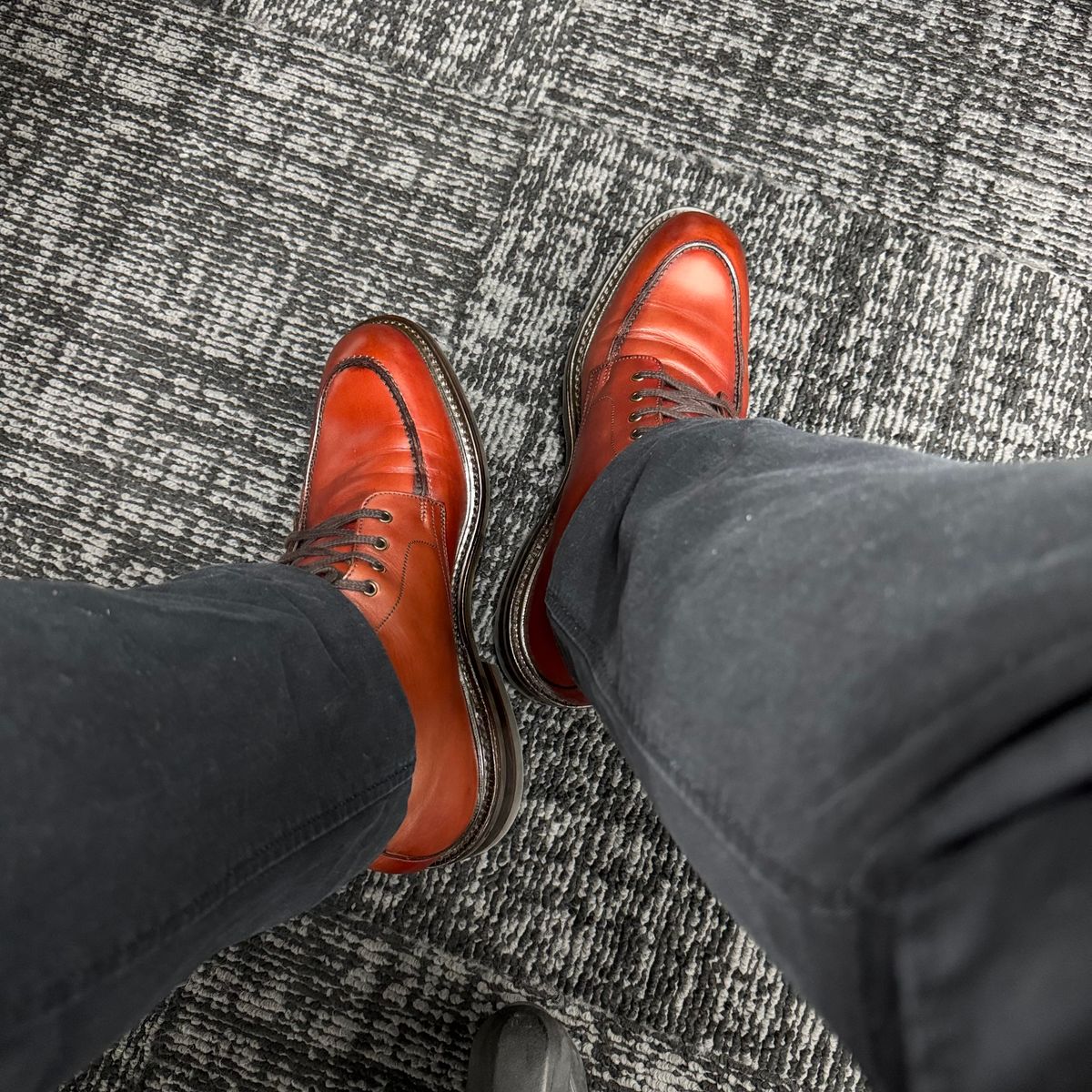 Photo by stinkypatina on September 1, 2025 of the Loake Gisbourne in Seared Mahogany Calf.