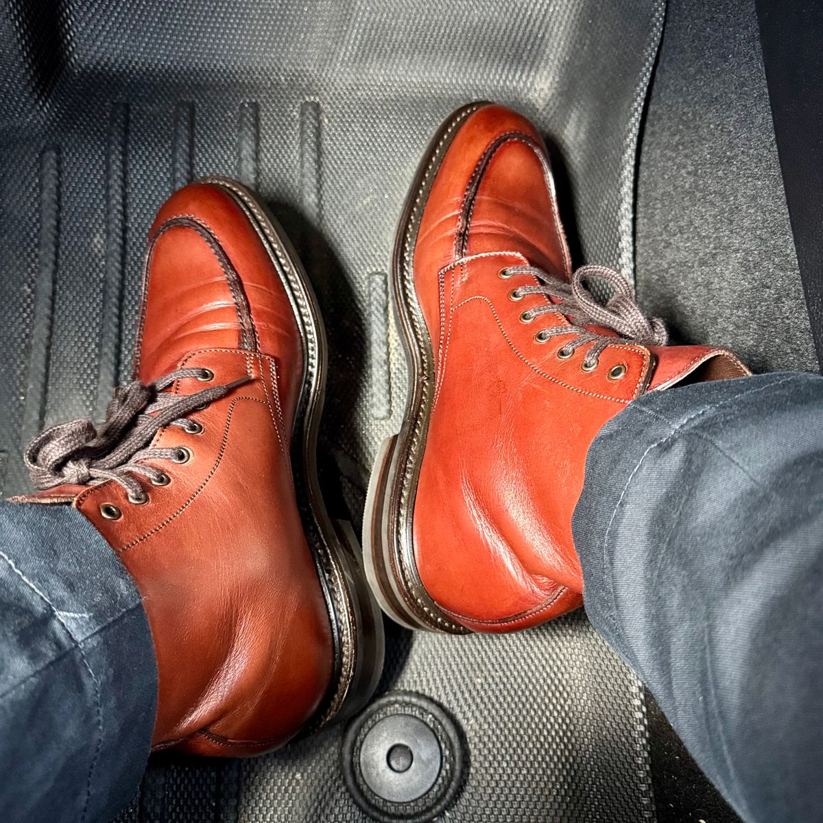 Photo by stinkypatina on December 4, 2025 of the Loake Gisbourne in Seared Mahogany Calf.