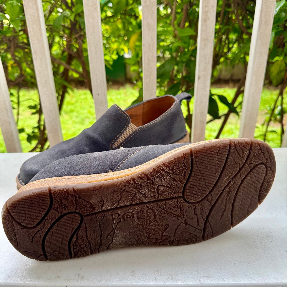 Photo by stinkypatina on August 16, 2025 of the Born Bryson Loafer in Suede.