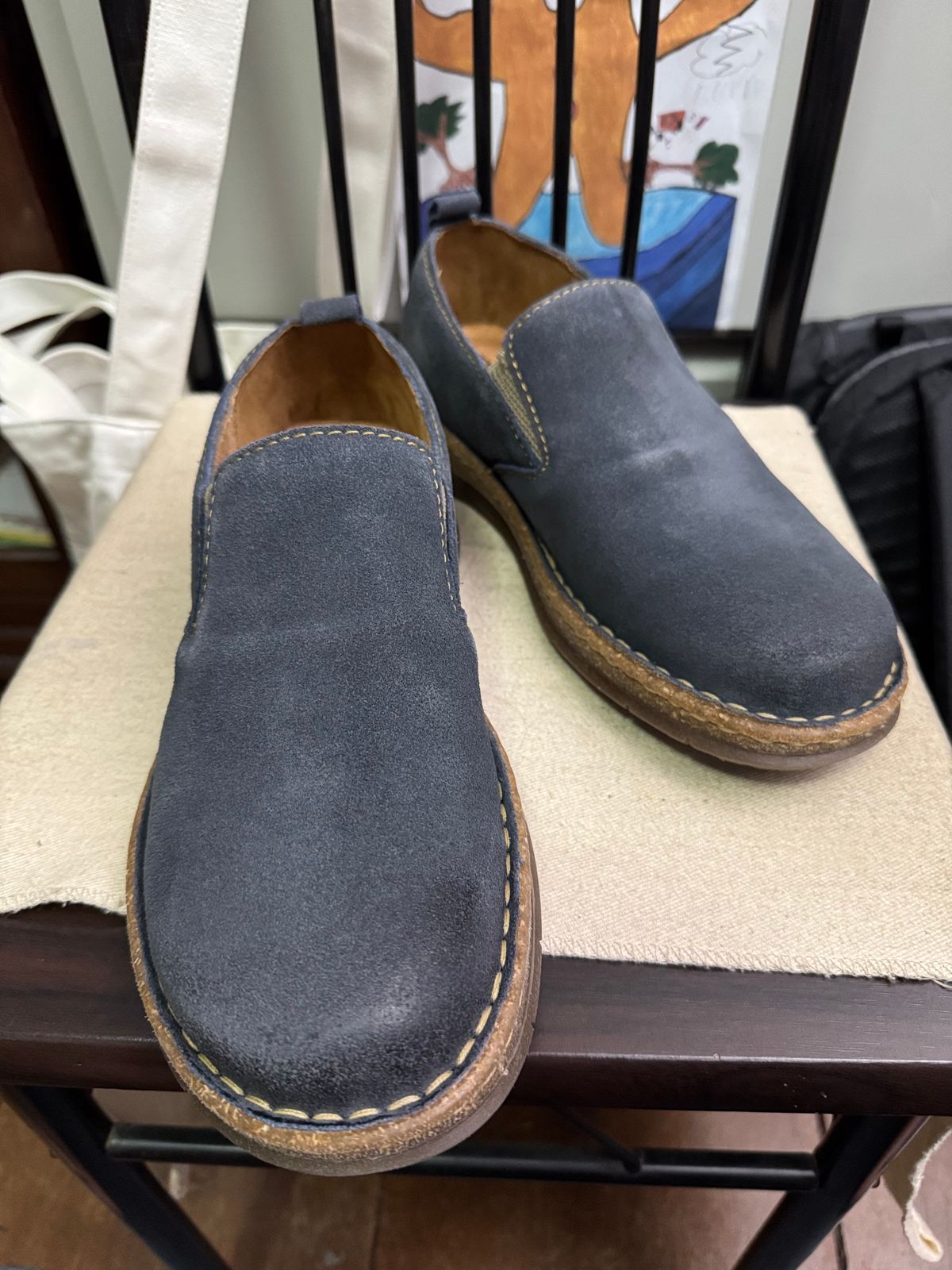 Photo by stinkypatina on May 8, 2025 of the Born Bryson Loafer in Suede.