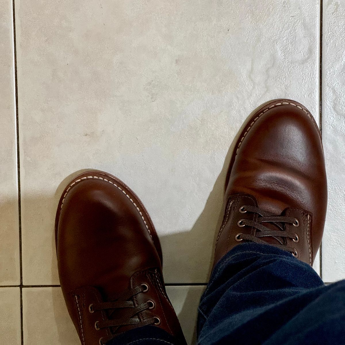 Photo by stinkypatina on March 23, 2026 of the Wolverine 1000 Mile Plain-Toe Boot in Horween Brown Chromexcel.