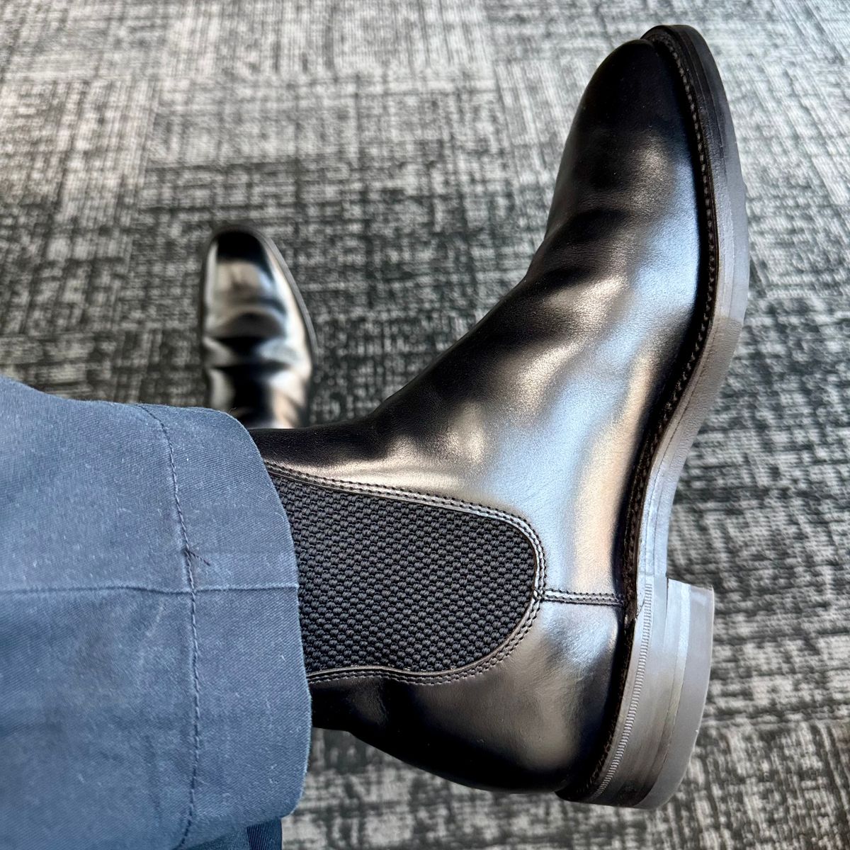 Photo by stinkypatina on April 8, 2026 of the Loake 1880 Chatsworth Chelsea in Loake Calf Leather.