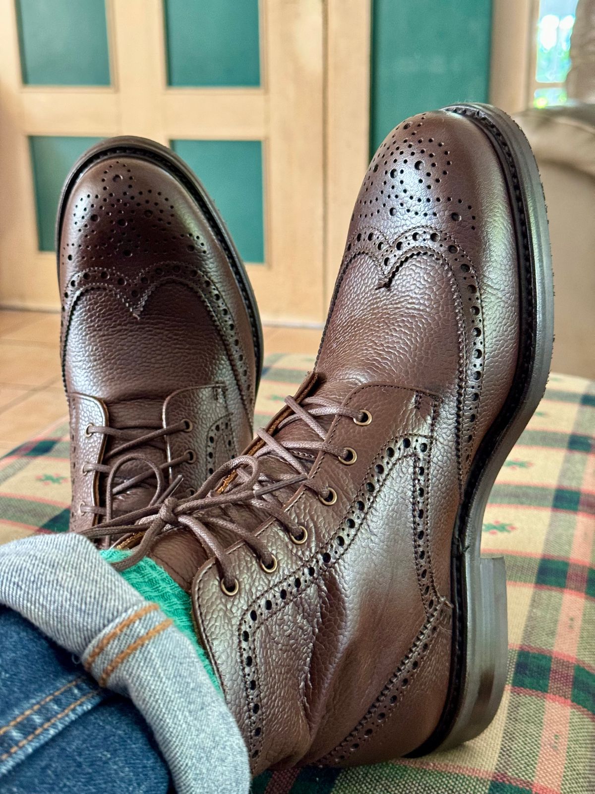 Photo by stinkypatina on March 30, 2024 of the NPS Shoes Heritage Grain Brogue in Walnut Grain & Calf.