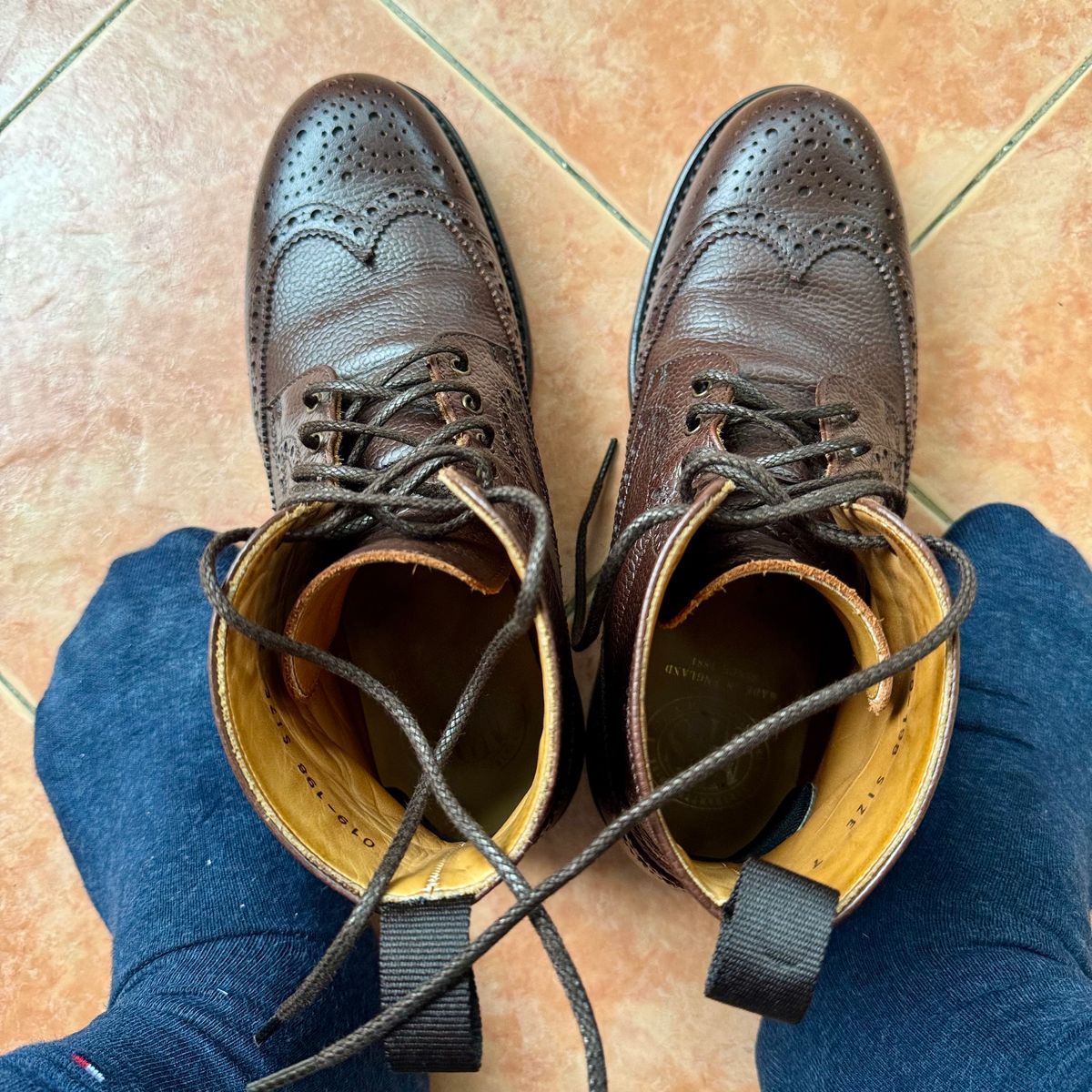 Photo by stinkypatina on August 24, 2025 of the NPS Shoes Heritage Grain Brogue in Walnut Grain & Calf.