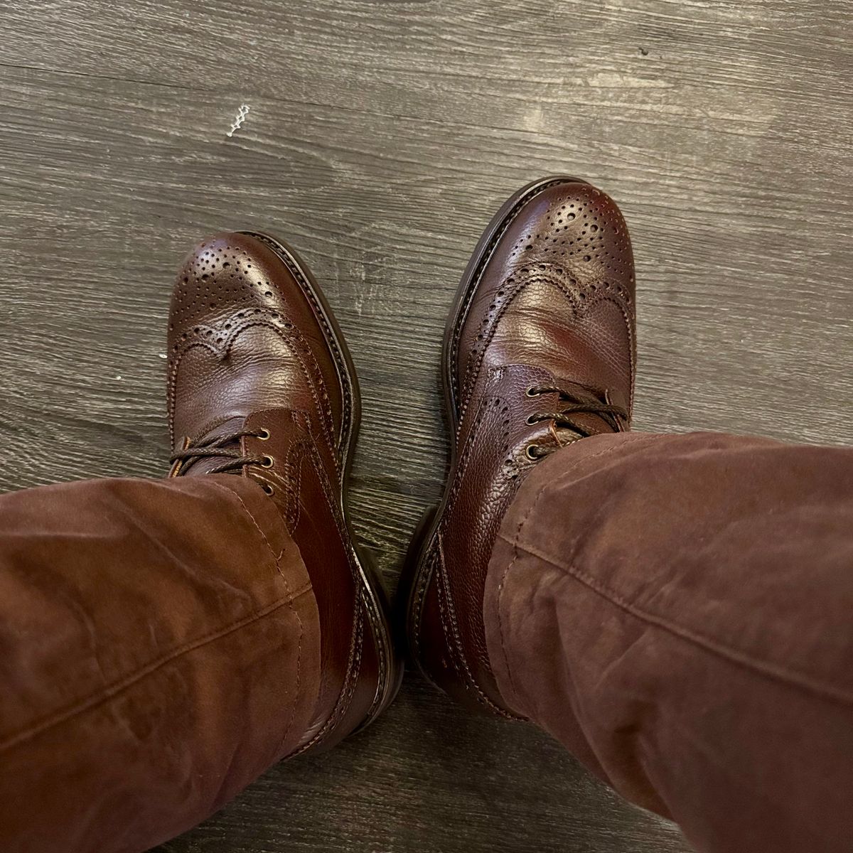 Photo by stinkypatina on August 24, 2025 of the NPS Shoes Heritage Grain Brogue in Walnut Grain & Calf.