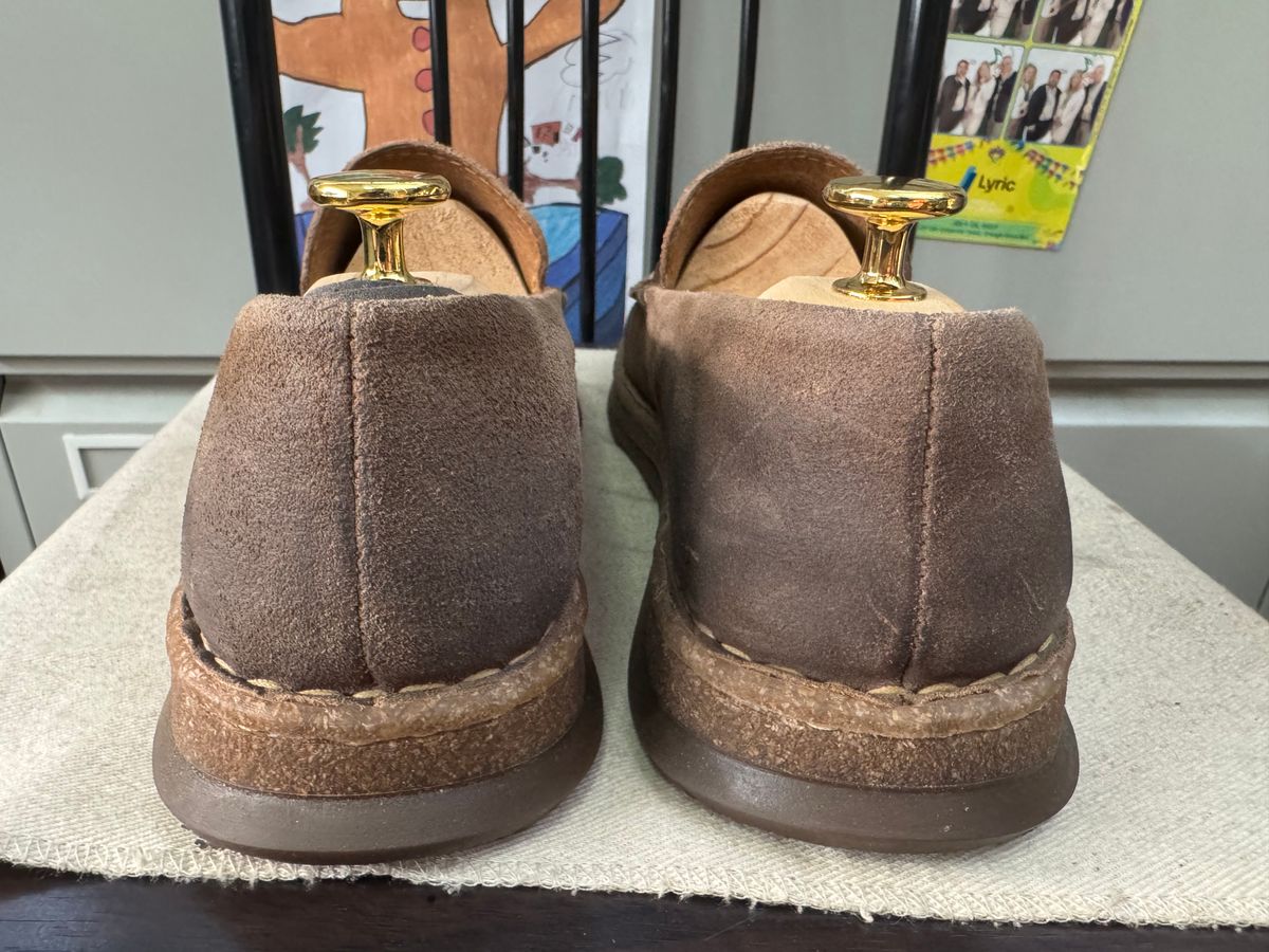 Photo by stinkypatina on May 2, 2025 of the Born Baylor Distressed Loafers in Suede.
