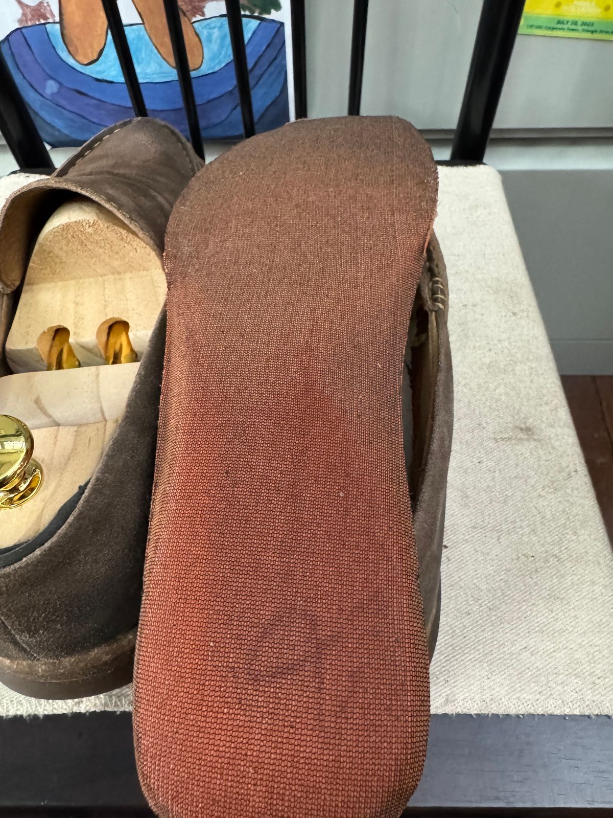 Photo by stinkypatina on May 2, 2025 of the Born Baylor Distressed Loafers in Suede.