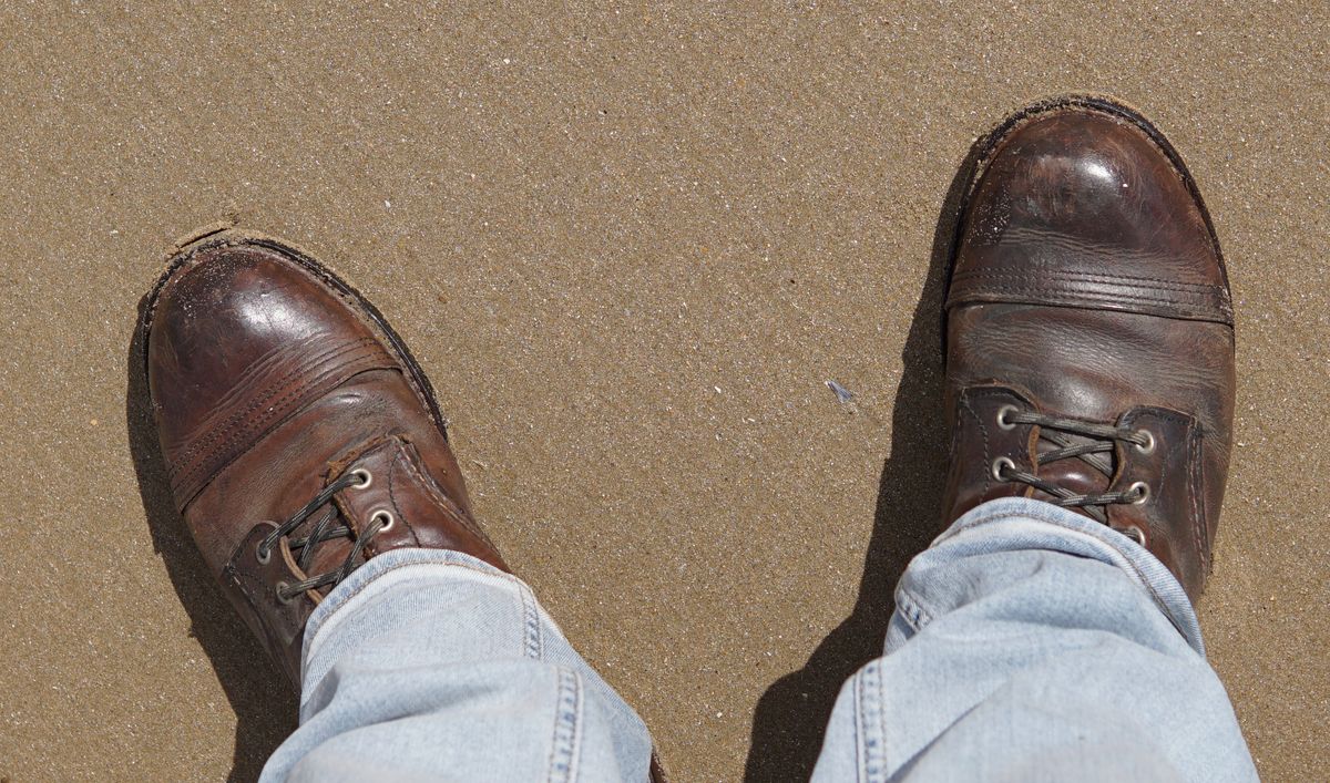 Photo by Shoop on July 15, 2024 of the Red Wing Iron Ranger in S.B. Foot Copper Rough and Tough.