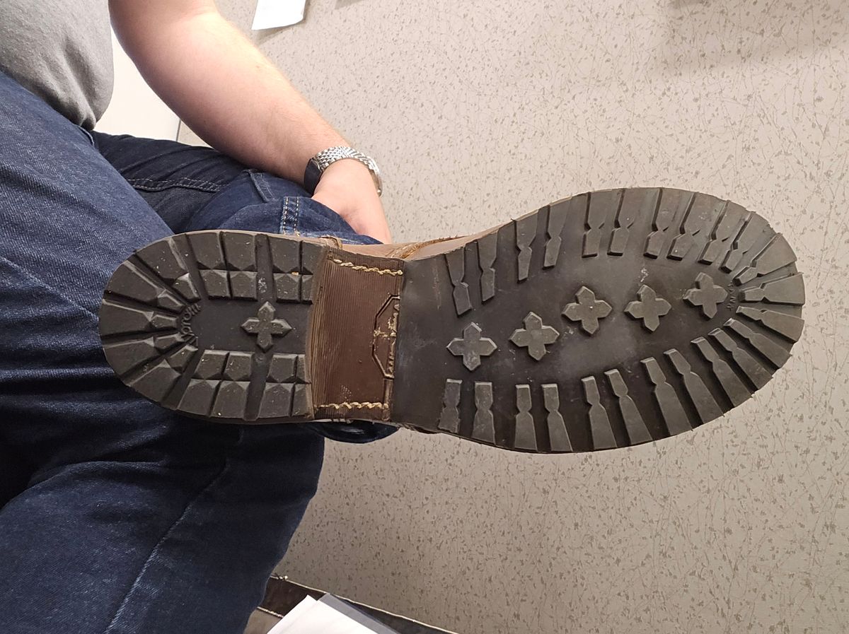 Photo by Shoop on June 5, 2024 of the Red Wing Iron Ranger in S.B. Foot Copper Rough and Tough.